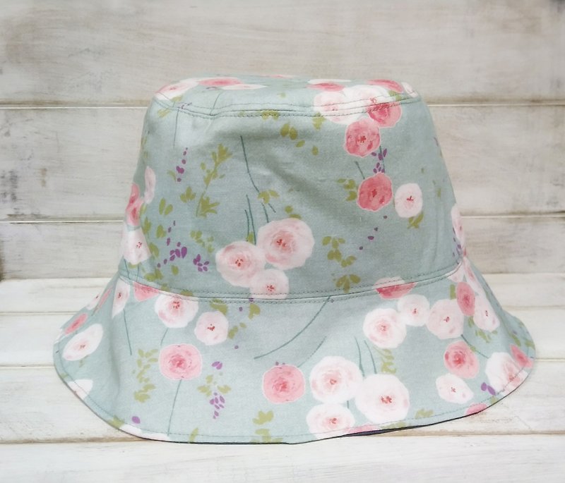 Watercolor painted wind flowers stars fireworks double-sided fisherman hat visor - Hats & Caps - Cotton & Hemp Multicolor