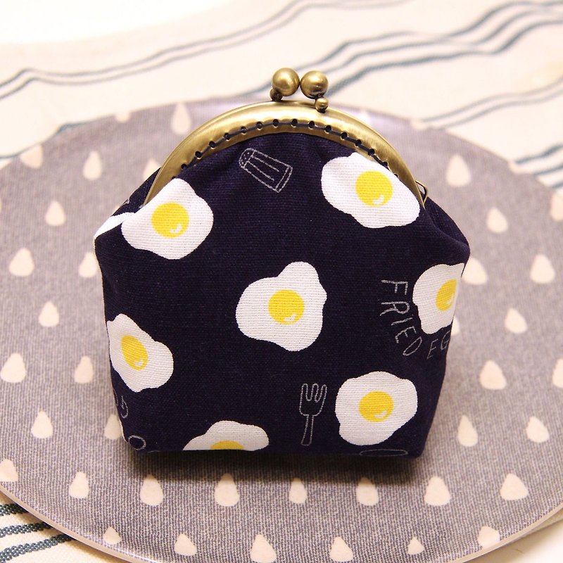 Rolia's hand as early as the purse egg mouth gold package dark blue - Coin Purses - Cotton & Hemp Multicolor
