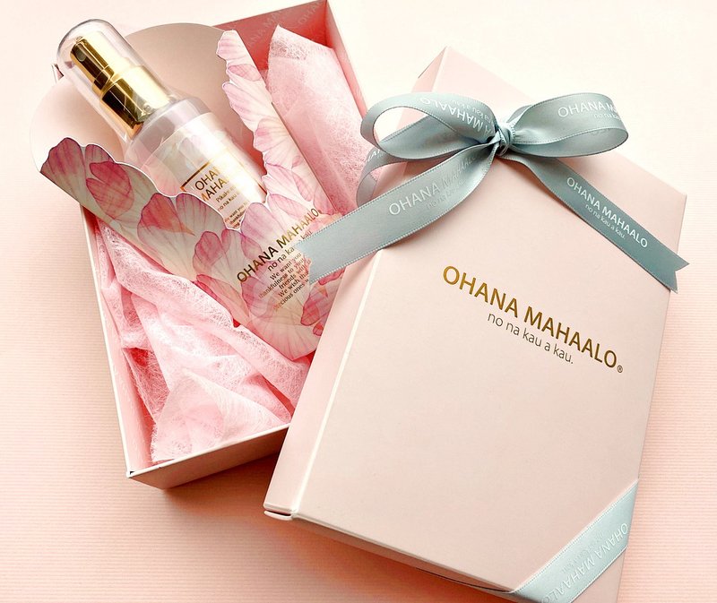 OHANA MAHAALO 粉紅禮物盒-小【空盒】 - 禮物盒/包裝盒 - 紙 粉紅色