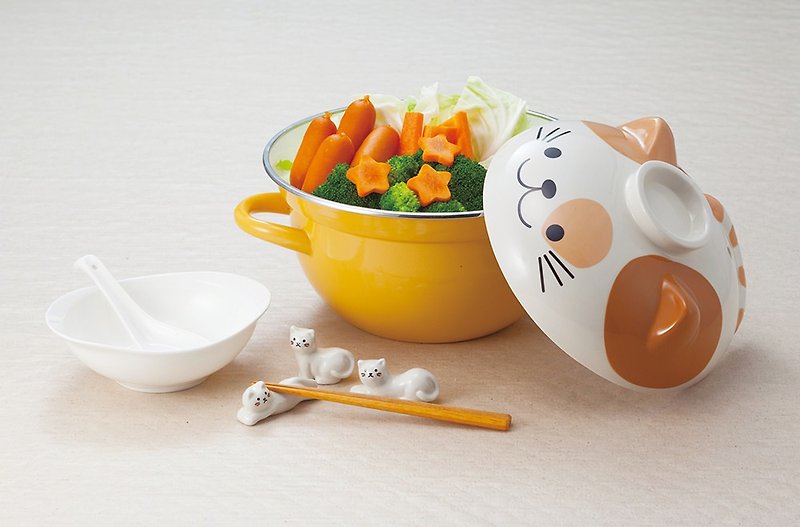 sunart enamel pot-cat 3L - Bowls - Pottery Multicolor