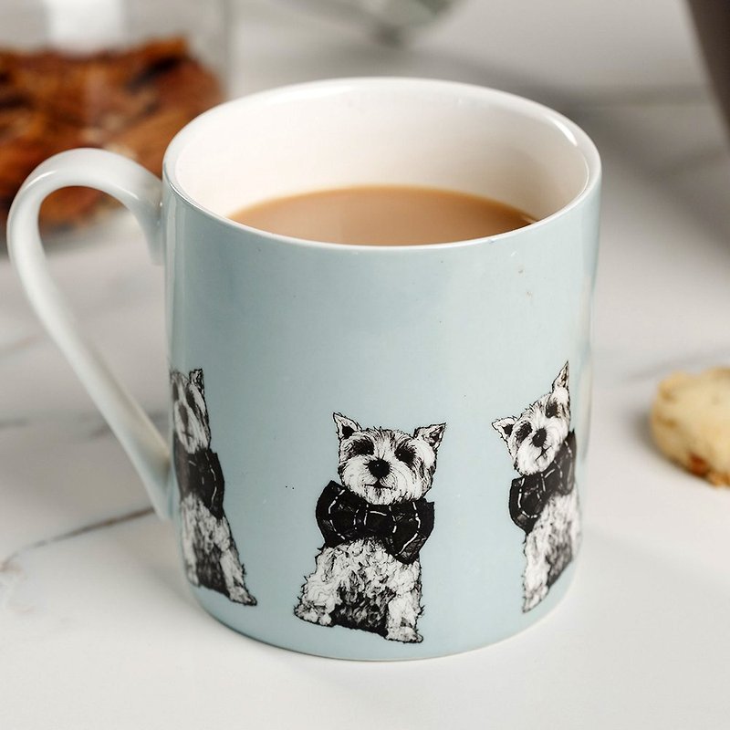英国ジリアンカイルかわいいウェスティシッサ犬/ウエストハイランドホワイト㹴マグカップの専属代理店 - グラス・コップ - 磁器 透明