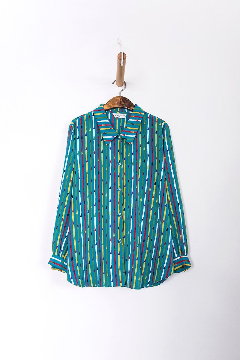 Banana Flyin vintage striped long-sleeved shirt - Women's Shirts - Other Materials 