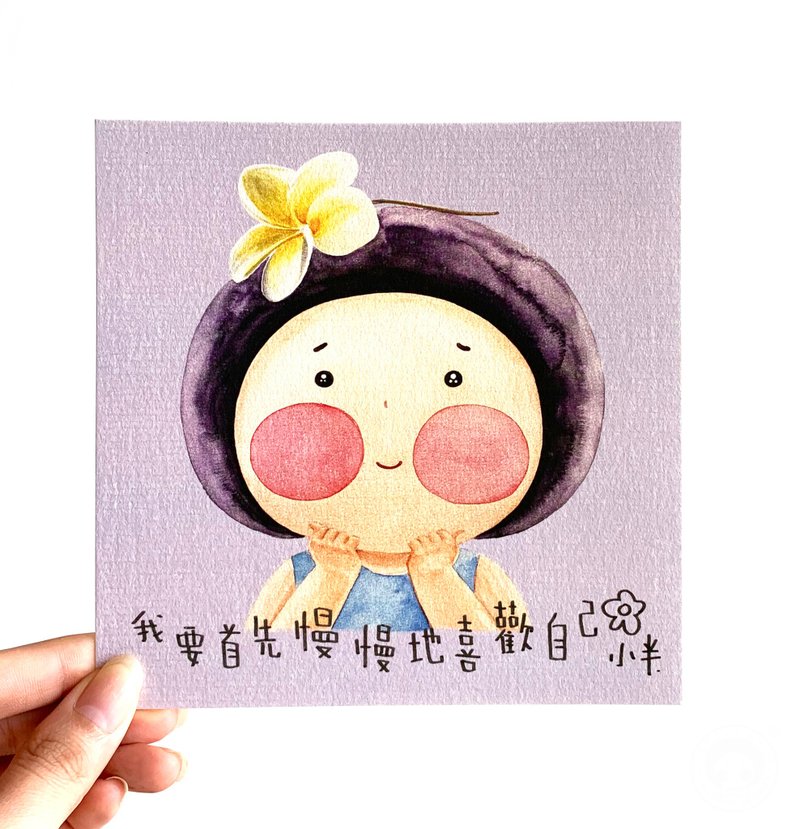 2. Small Banhua - pink and purple frangipani - Cards & Postcards - Paper 