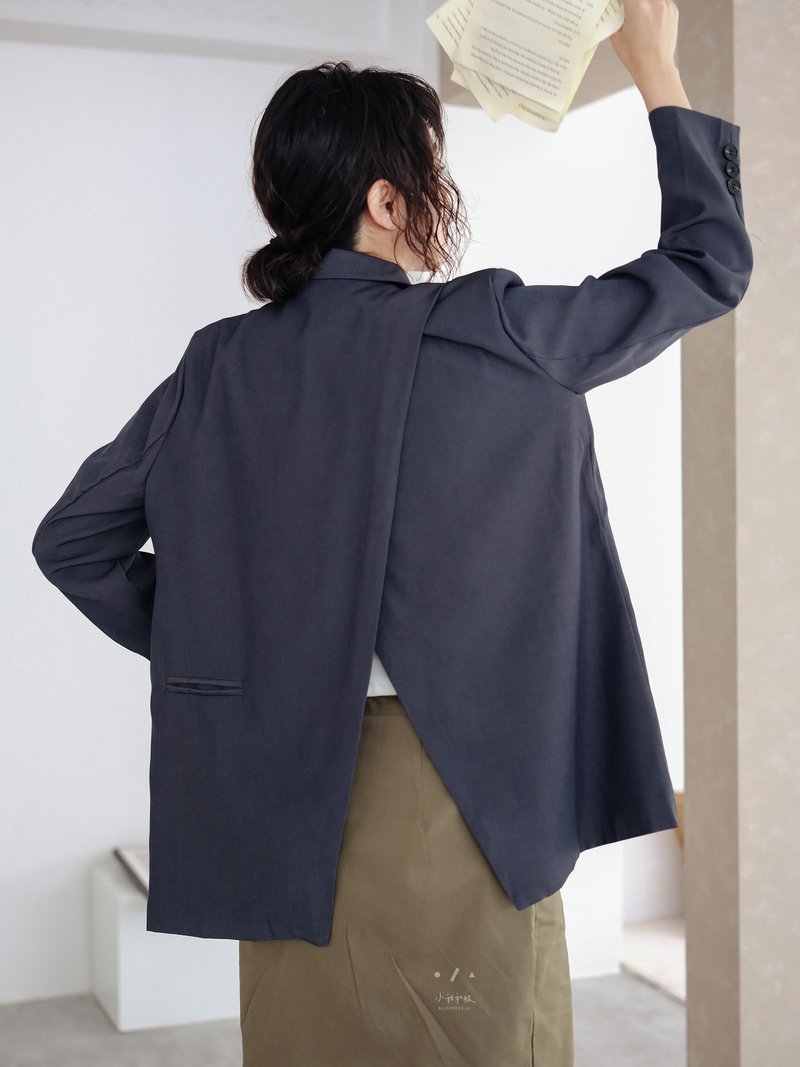 Slash man small version blazer - Women's Blazers & Trench Coats - Other Man-Made Fibers Blue