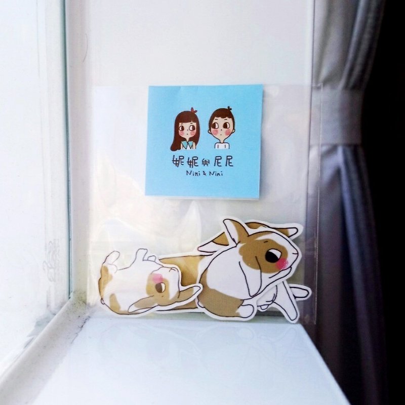 [Little Nini Rabbit] waterproof sticker set - สติกเกอร์ - กระดาษ ขาว
