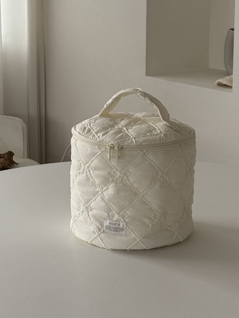 RIBBON CIRCLE BAG - 手提包/手提袋 - 棉．麻 多色