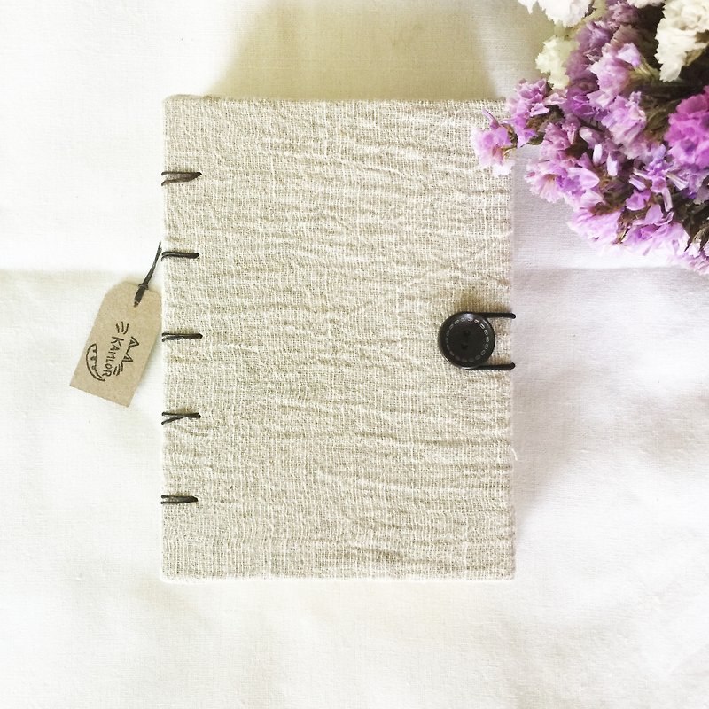 (Hemp+Linen) Handmadenotebook DiaryNotebook - 筆記本/手帳 - 紙 白色