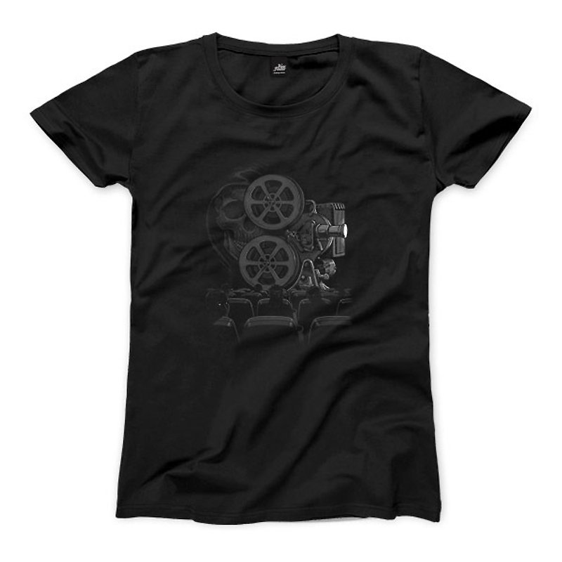ブラックプロジェクター - ブラック - 女性のTシャツ - Tシャツ - コットン・麻 ブラック