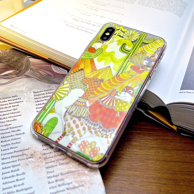iPhoneXsMax Yoko Furusho Design Double-layer printed phone case - Phone Cases - Silicone Yellow