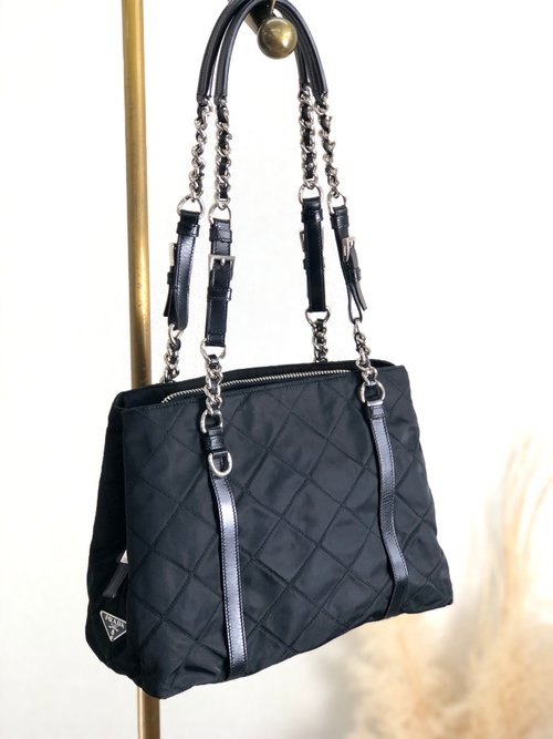 日本直送 名牌中古包 】PRADA プラダ キルティング ショルダーバッグ