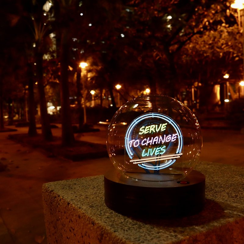 Glass ball lamp【Enjoy the little Things】led neon light - โคมไฟ - แก้ว หลากหลายสี