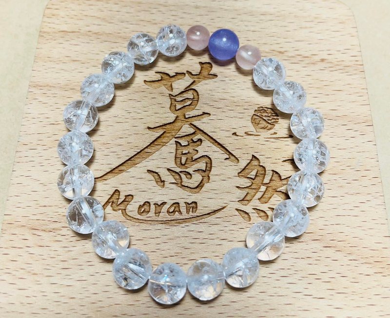 驀然(手環系列)爆花白水晶8mm--淨化身心 - 手鍊/手環 - 水晶 白色