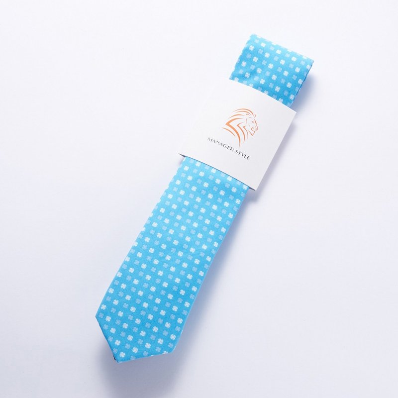 C0615-5 - Ties & Tie Clips - Cotton & Hemp Blue