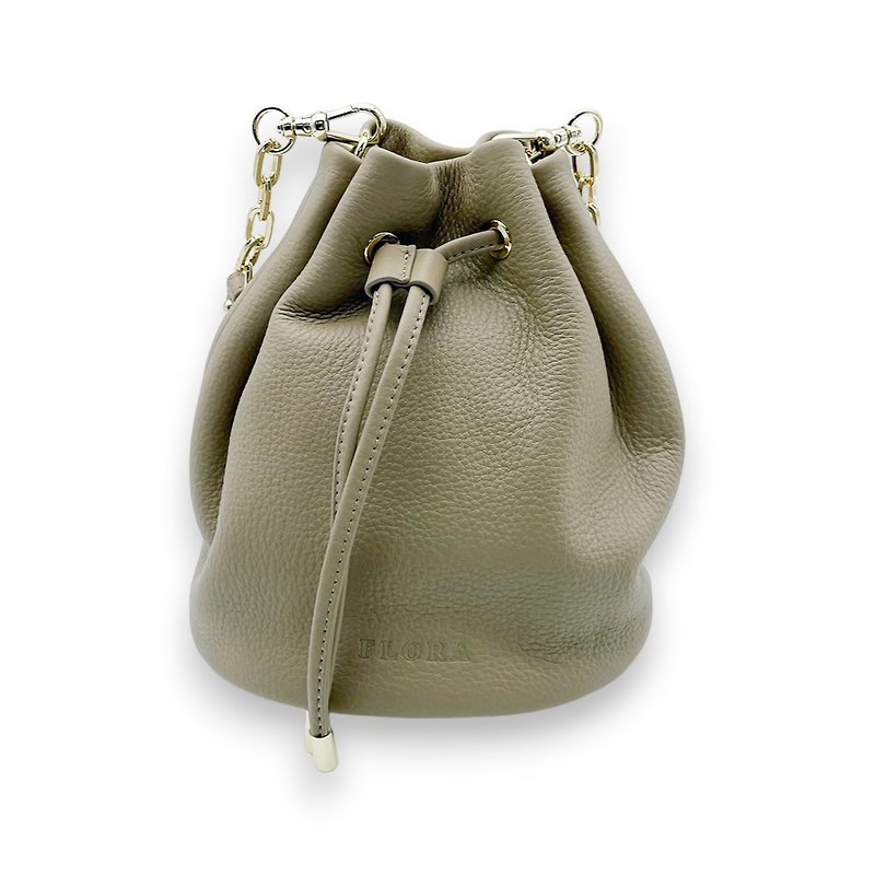 TAHLIA MEDIUM SOFT LEATHER BUCKET BAG - Handbags & Totes - Genuine Leather 