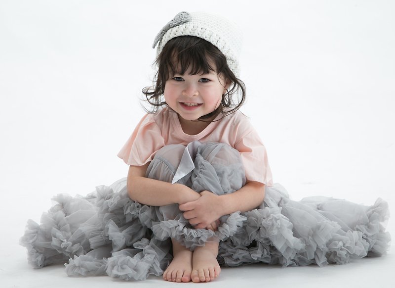 Cutie Bella romantic and beautiful tutu skirt Pengpeng skirt Gray - Kids' Dresses - Polyester 