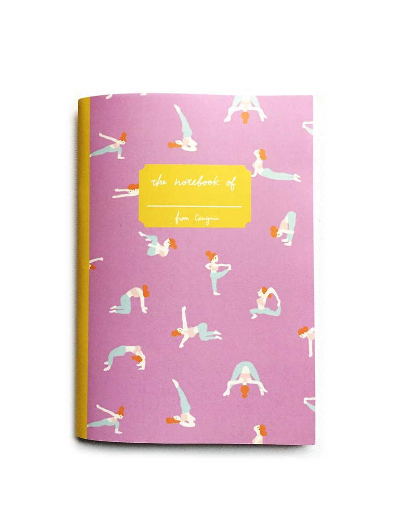 Yoga Girl Yoga Action A5 Square Notebook - Lilac - สมุดบันทึก/สมุดปฏิทิน - กระดาษ สีม่วง