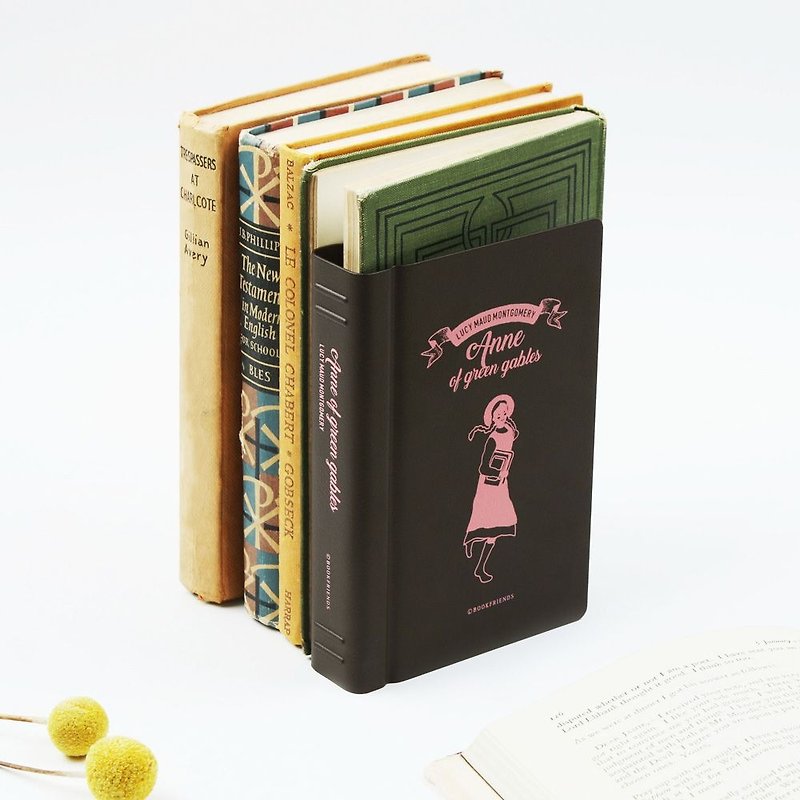 Bookfriends World Literature Imitation Book Metal Bookends - Redhead Anne - Right, BZC26831 - ชั้นวางหนังสือ - โลหะ สีดำ