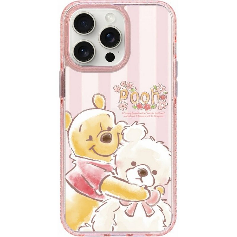 Disney小熊維尼 iPhone 16 Samsung S25 氣墊防摔標準鏡面手機殼 - 手機殼/手機套 - 塑膠 多色