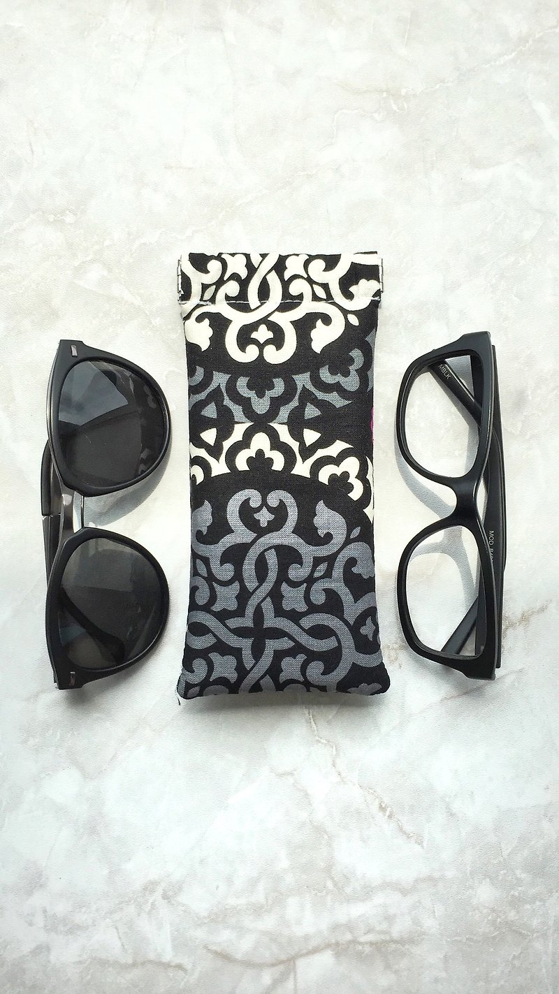 眼鏡袋 太陽眼鏡袋 海綿夾層 眼鏡套 - 眼鏡/眼鏡框 - 棉．麻 黑色