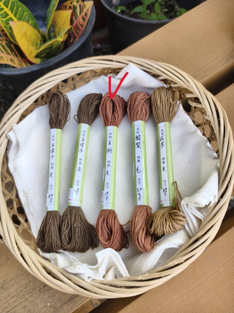 Alpinia Zerumbet Wool Single-Strand Embroidery Thread - เย็บปัก/ถักทอ/ใยขนแกะ - ขนแกะ 