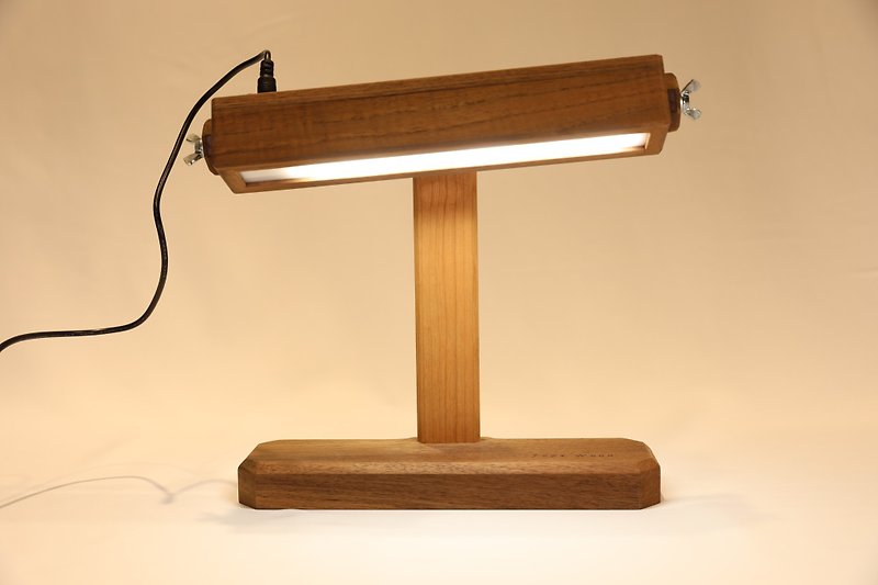 [It must be wood] Xiaowenqing LED desk lamp - โคมไฟ - ไม้ สีนำ้ตาล