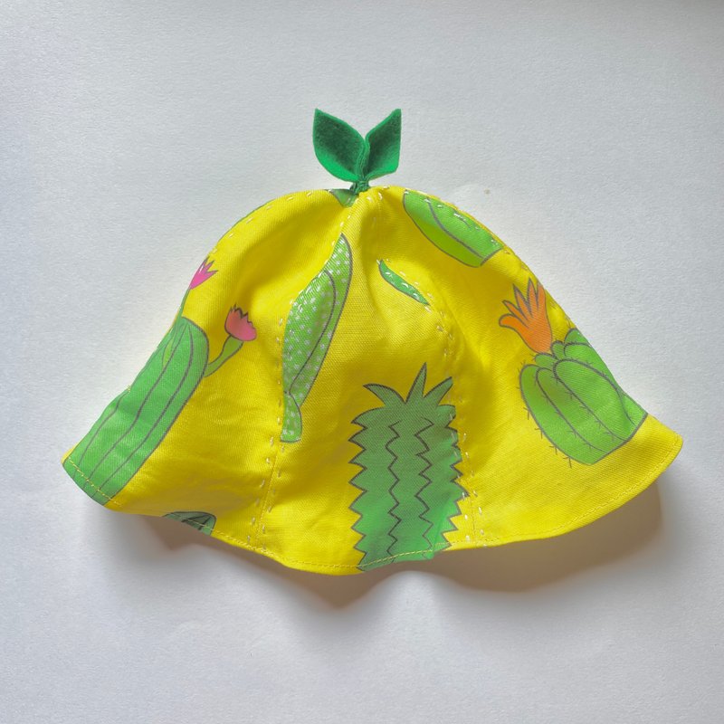 Grow big, leaf hat, cactus - Baby Hats & Headbands - Cotton & Hemp Yellow