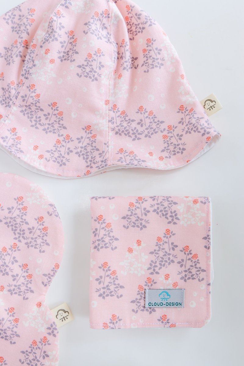 Pink Orange Flower Quotes Full Moon Gift Box Set - Baby Gift Sets - Cotton & Hemp Pink