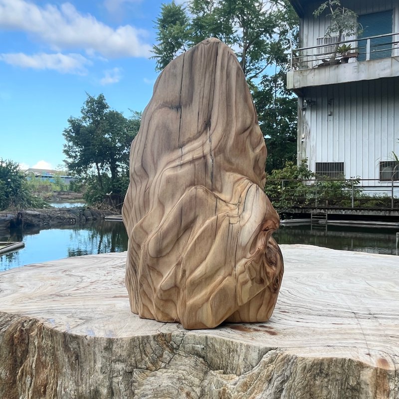心山系列　拂肖　家飾擺件　小山水　雕刻件 - 擺飾/家飾品 - 木頭 橘色