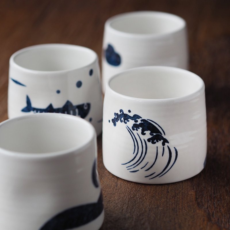茶酒杯 150ml【東北角風景系列】 四款 - 茶壺/茶杯/茶具 - 瓷 白色