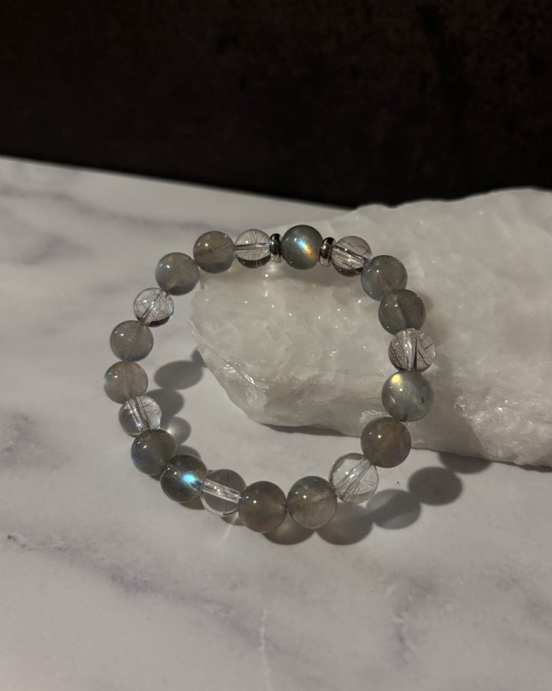 SS&CO淺拉長水晶手鍊 - 手鍊/手環 - 水晶 銀色