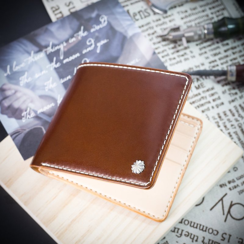 MISTER Cordovan 【handmade wallet】 customized lettering - Wallets - Genuine Leather Multicolor
