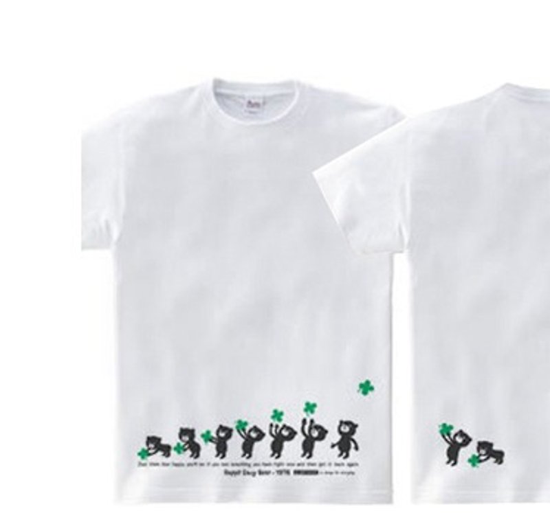 Clover & Easy ☆ Bear WS ~ WM • S ~ XL T-shirt order product] - Unisex Hoodies & T-Shirts - Cotton & Hemp White