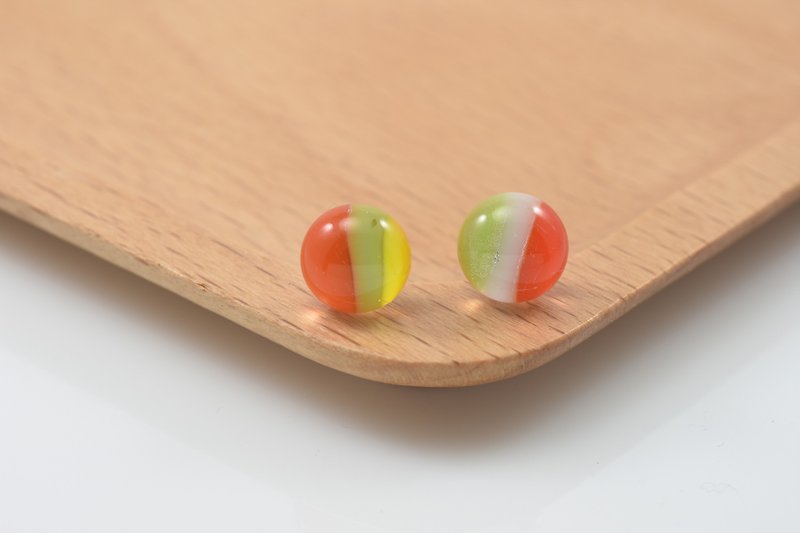 Great - glass earrings - ต่างหู - แก้ว หลากหลายสี
