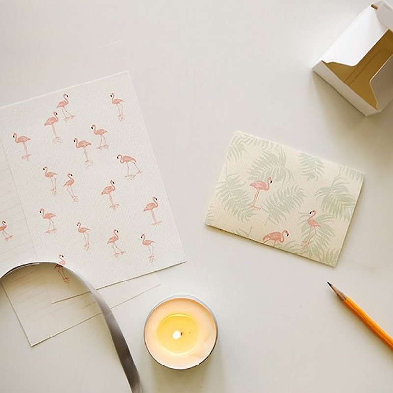 Day and day beautiful envelope letter paper group -01 flamingo, E2D46763 - การ์ด/โปสการ์ด - กระดาษ สึชมพู