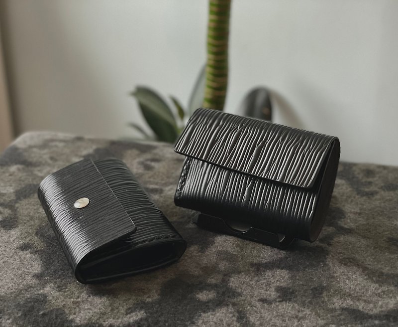 Zemoneni BLACK WAVE collection easy wallet - Wallets - Genuine Leather Black