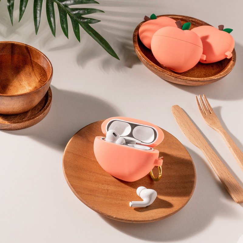 AirPods Pro 2 水蜜桃保護套 - AirPods/耳機保護套 - 矽膠 粉紅色