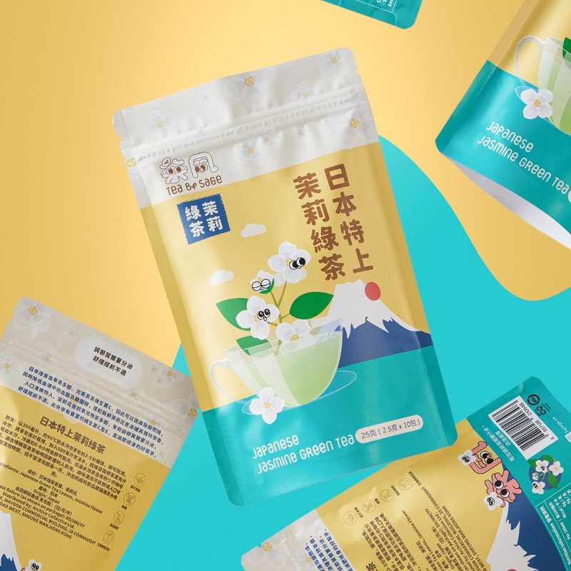 【Sage Tea 原葉茶包 - 有繩】 【隨機新舊包裝】 茉莉綠茶 10個 - 茶葉/茶包/水果茶 - 其他材質 