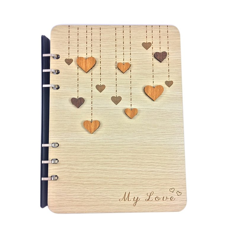  Two slices - notebook - stacked love - Notebooks & Journals - Wood White