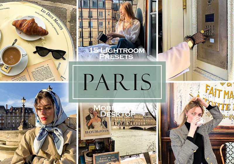 15 best PARIS lightroom french parisian insta blogger presets - 插畫/繪畫/寫字 - 其他材質 白色