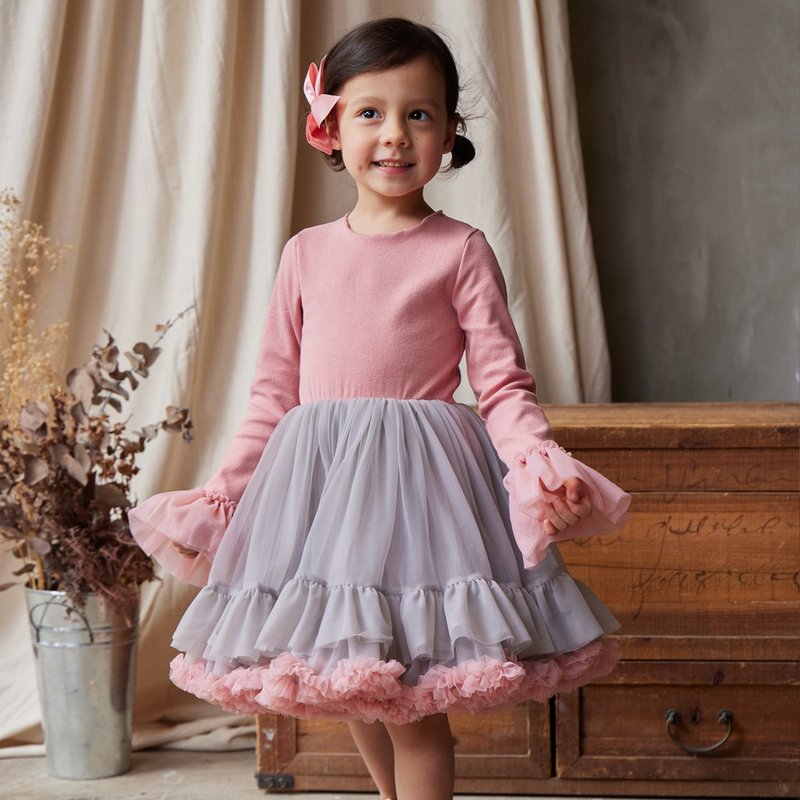 Flower girl lace dresses | Natalie - Kids' Dresses - Polyester Pink