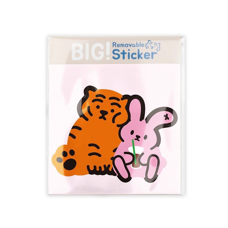 Lying Fat Tiger Tiger Rabbit Ice American Style Removable Styling Sticker / Single Entry - Stickers - Paper 