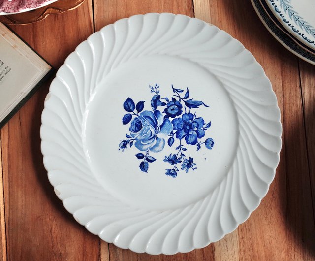 Blue flower plates sale