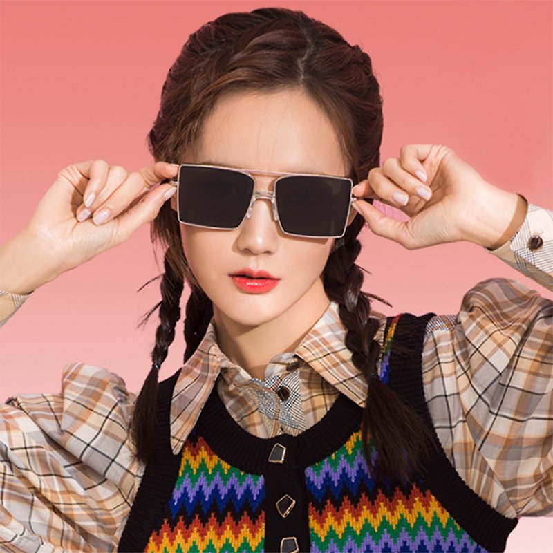 [Free Shipping] Li Yitong's same UV-blocking polarized sunglasses/Weishang - กรอบแว่นตา - วัสดุอื่นๆ สีเทา