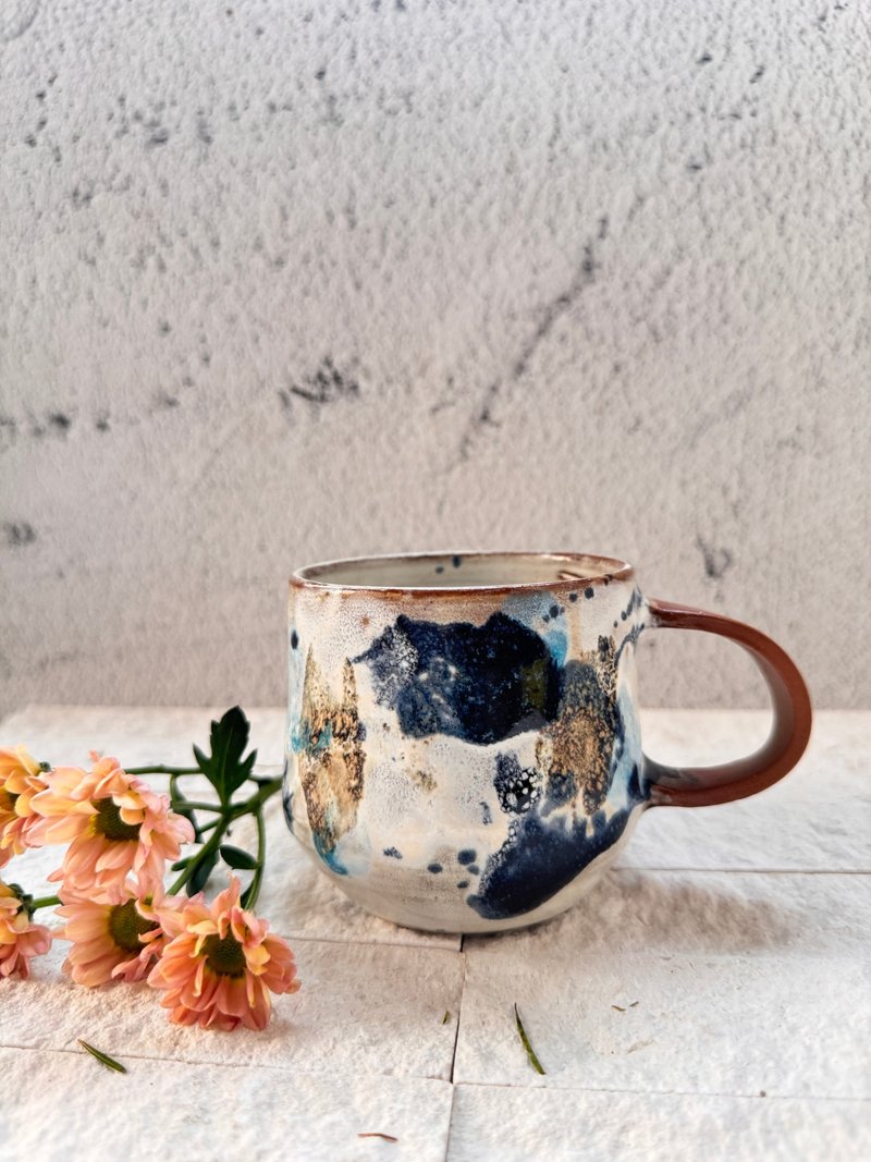 Oil painting mug - แก้วมัค/แก้วกาแฟ - ดินเผา 