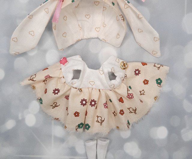 うさぎのふわふわ帽子 ブライスアウトフィット ハンドメイド うさぎのふわふわ帽子 ブライスアウトフィット ハンドメイド