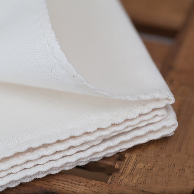 MARURU Unbleached / Undyed organic cotton baby handkerchief (3-PACK) - อื่นๆ - ผ้าฝ้าย/ผ้าลินิน 