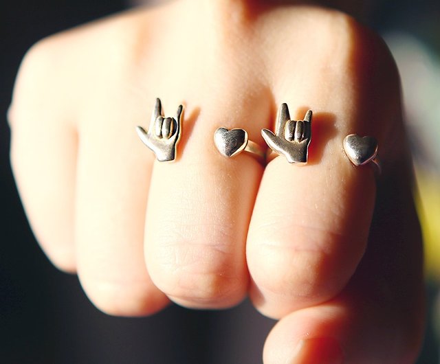 I love you on sale sign language ring