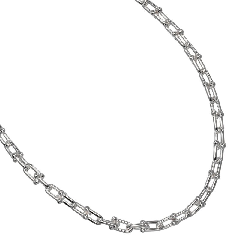 ティファニー TIFFANY&Co. ハードウェア スモールリンク ネックレス シルバー925 アメリカ製 約44g _ - 項鍊 - 銀 銀色