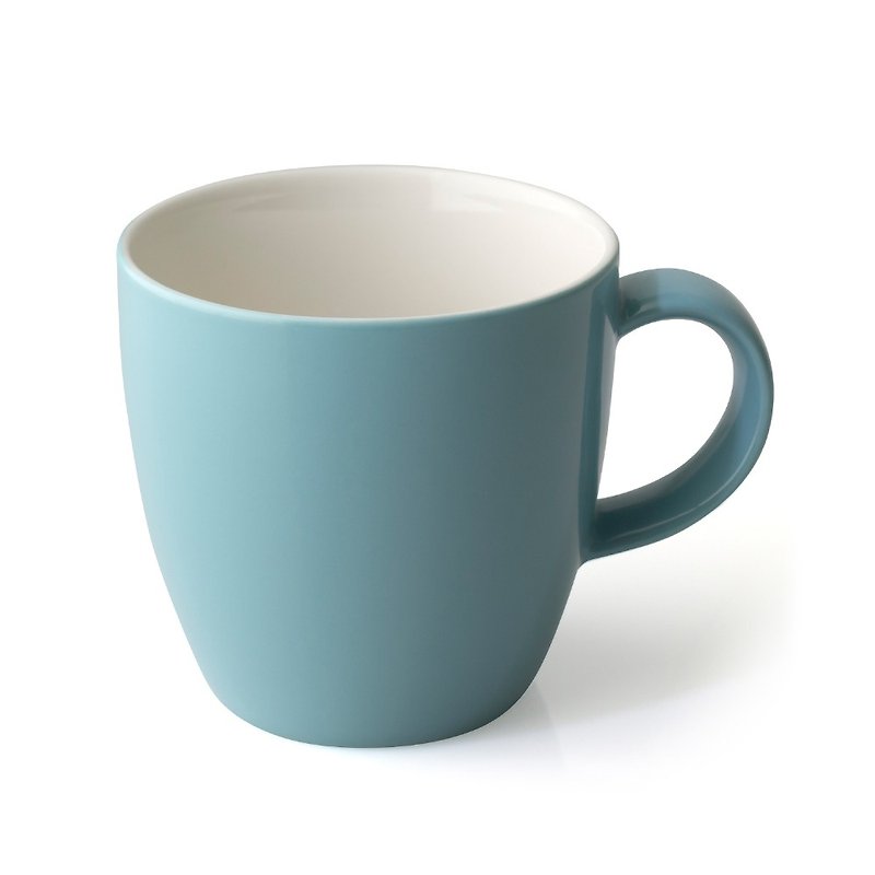 美國FORLIFE經典圓潤茶杯/咖啡杯單-湖水藍 - 杯/玻璃杯 - 瓷 藍色