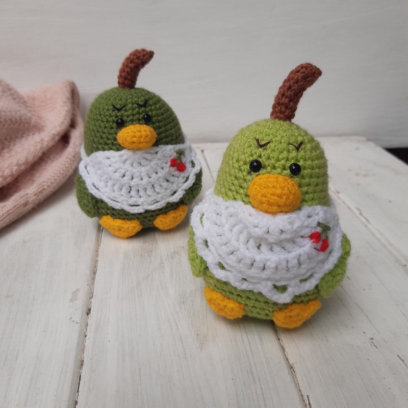 Small Duck Pear Toy, Stuffed toys, Plush toys, Stuffed animals, Gift for Mom - ของเล่นเด็ก - วัสดุอื่นๆ สีเขียว